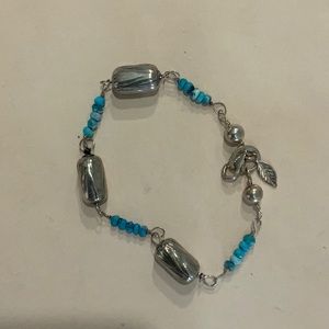 Sterling silver and turquoise bracelet